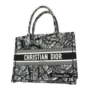 Christian Dior Book Tote Canvas Bag, Black, Women's P3487484